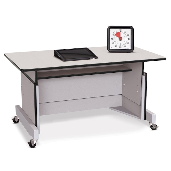 Jonti-Craft Rainbow Accents Apollo Single Computer Desk, Black 3351JC180 - main